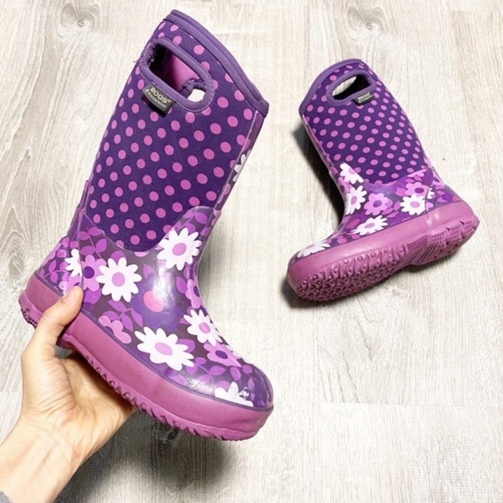 Bogs Kids’ Classic Flower Dot Snow Boots Sz 2